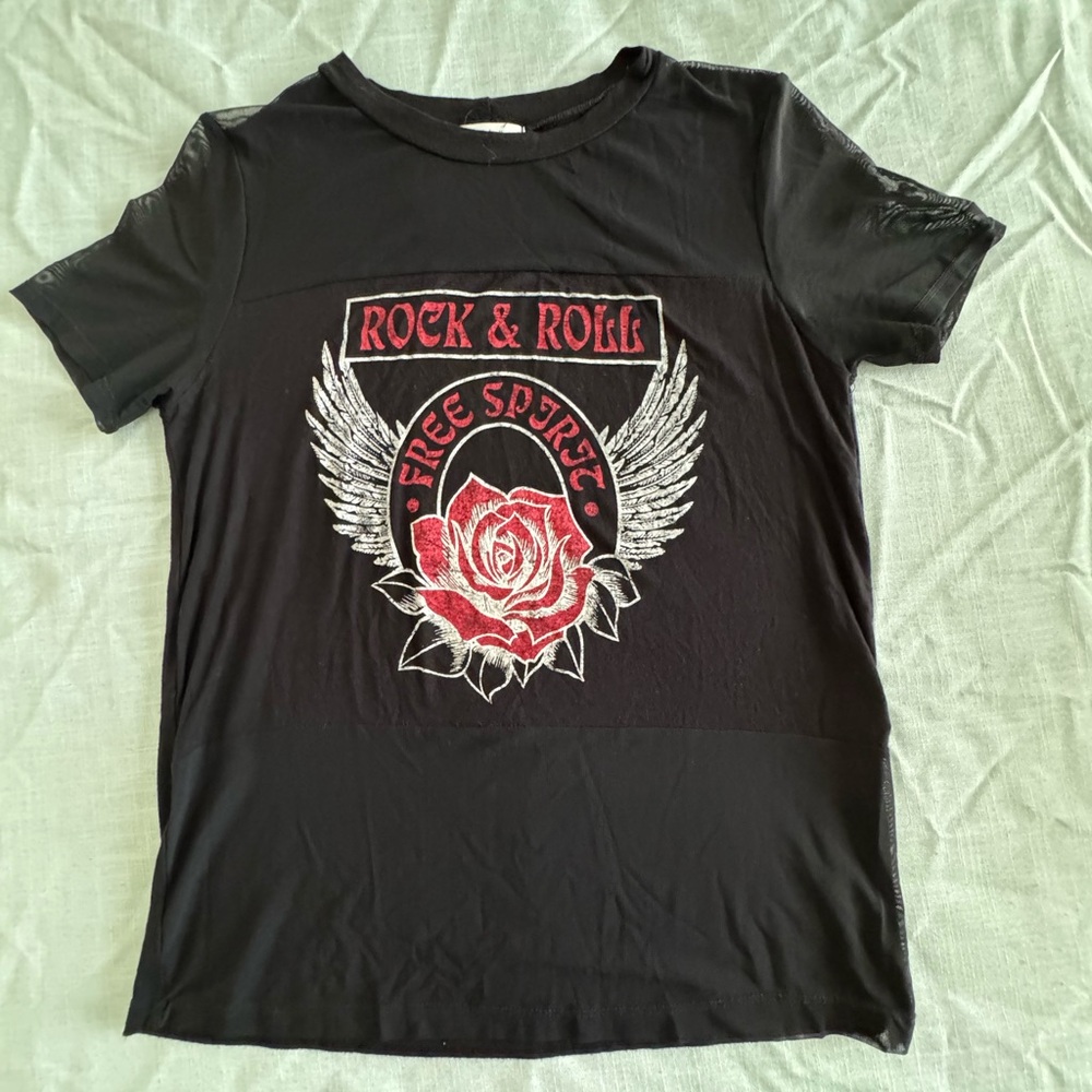 TeenBell Black Pink Graphic Short Sleeve Tee - Picture 3 of 4